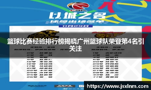 篮球比赛经验排行榜揭晓广州篮球队荣登第4名引关注