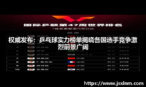 权威发布：乒乓球实力榜单揭晓各国选手竞争激烈前景广阔