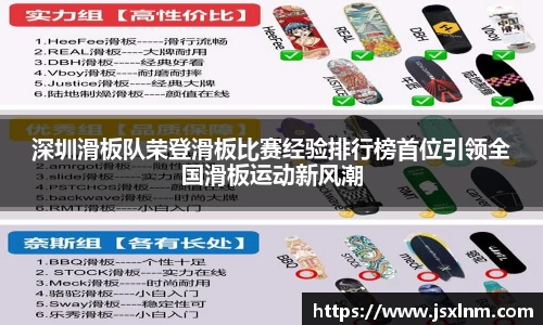深圳滑板队荣登滑板比赛经验排行榜首位引领全国滑板运动新风潮