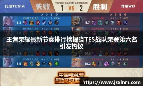 王者荣耀最新节奏排行榜揭晓TES战队荣登第六名引发热议