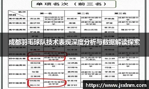 成都羽毛球队技术表现深度分析与数据解读探索